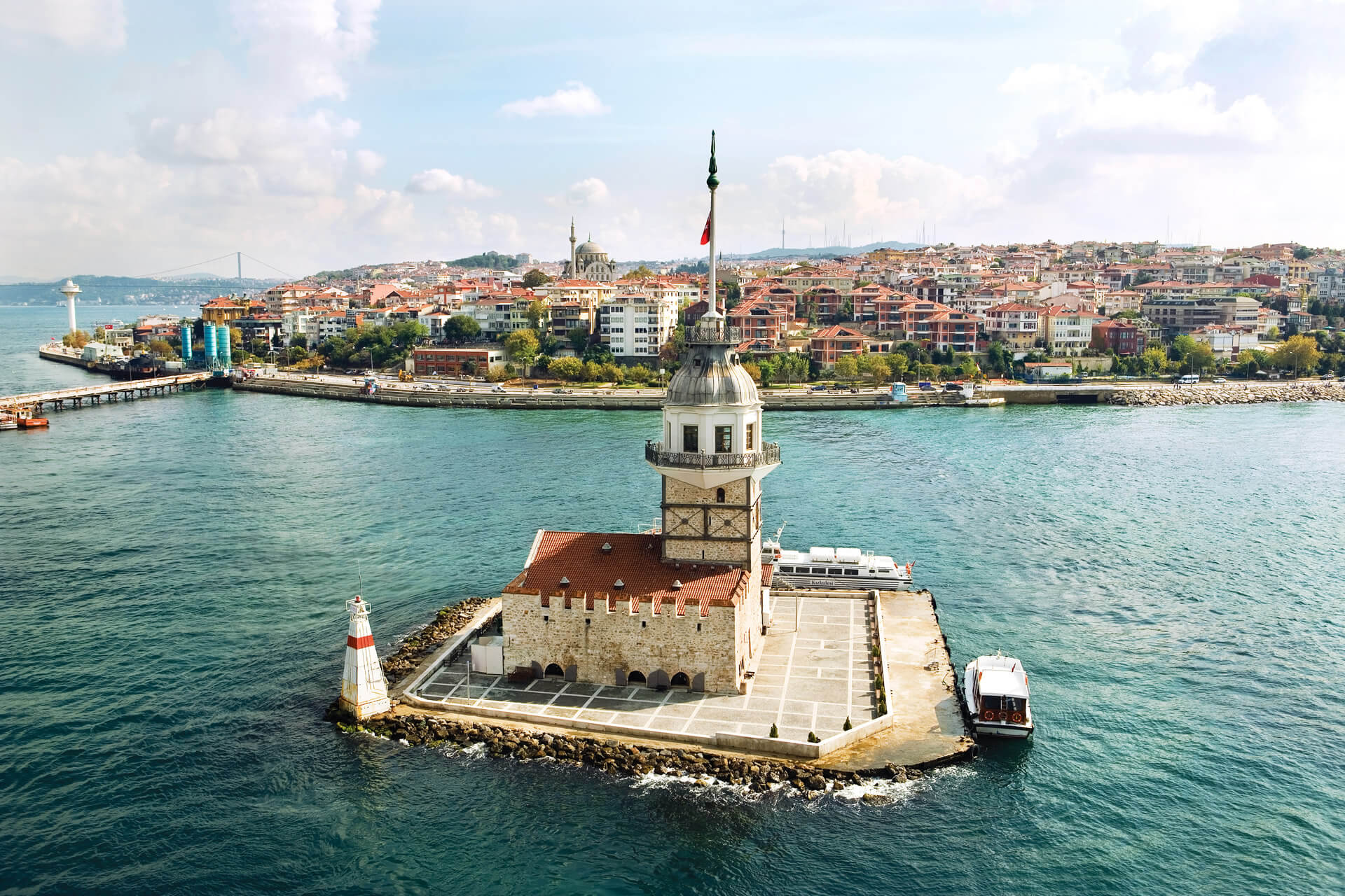 Aerial view of Maiden's Tower